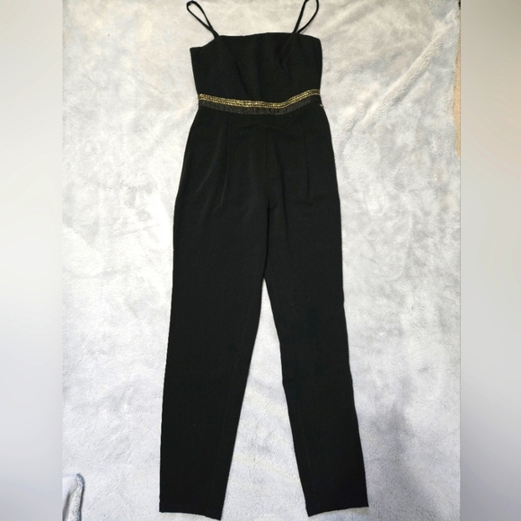 DEPT Black Jumpsuit with Gold Band. Size XS - Picture 1 of 10